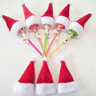 Small red mini Christmas hat red wine bottle decoration Christmas hat doll Christmas tree pendant custom wholesale
