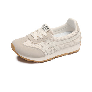 Autumn 2024 New Breathable White Shoes Female Student Ins Korean Style Thick-soled All-match Casual Sports Sneakers JCF213