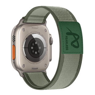 Suitable for Apple Watch Strap S1-9Ultra2PU Leather Strap iwatch Leather Label Wild Trail Apple Strap