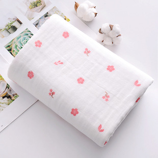 Gauze Bath Towel 6-layer Pure Cotton Washed Buersucker Baby Blanket Soft Skin-friendly Newborn Cushion Factory Outlet