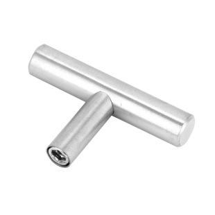Stainless Steel Hollow t-shaped Handle Wardrobe Cabinet Door Long Handle Metal Furniture Hardware Drawer Single Hole Small Handle