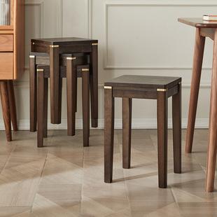 Stool Stacks Simple Style Small Bench Door Shoe Changing Stool Sitting Long-term Not Tired Household Solid Wood Small Stool