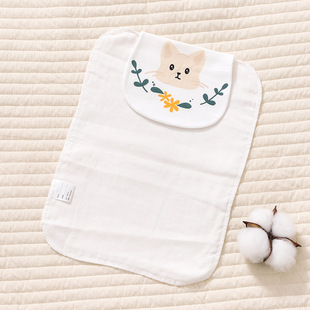 Children's Cotton Sweat-absorbent Towel Kindergarten Boys' and Girls' Sweat-proof Towel Baby Mat Back Towel Large Spring and Summer Thin