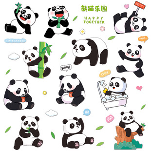 Factory wholesale panda bamboo hole patch furniture wall cover ugly waterproof decorative stickers AS4680AS4681