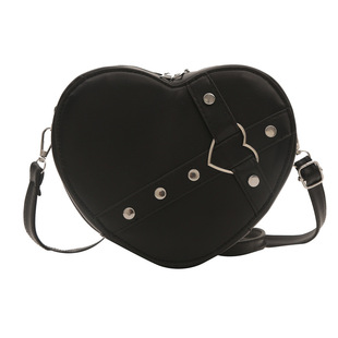 Sweet Cool Girl 2024 early spring new fashion personality solid color crossbody shoulder underarm love bag for women