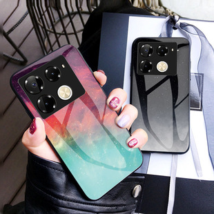 Применимо для передачи звука Infinix HOT50Pro чехол для телефона Spark30 звездное стекло витраж Note40 защита