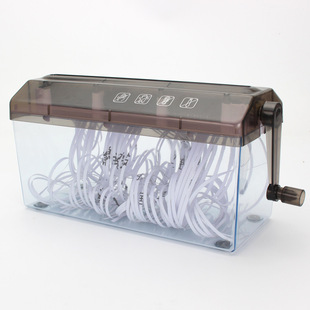Mini desktop strip manual shredder small hand shake A4 paper shredder paper cutter foreign trade factory direct sales