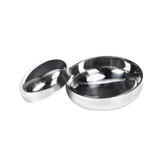 304 stainless steel oval head sanitary grade inside and outside mirror polished welded pipe cap bright plug cover