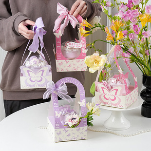 2024 Mother's Day Bobo Cupcake Dessert Packaging Butterfly Portable Box Mother Happy Holidays Greetings Plug-in
