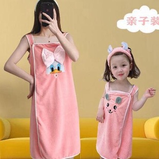 Baidi wholesale household lint-free large bath towel wearable girl bathrobe bath towel thickened children Bath skirt