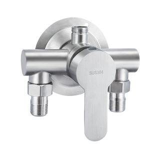 304 stainless steel hot and cold mixing valve open shower faucet water heater switch mixing valve bathroom bath