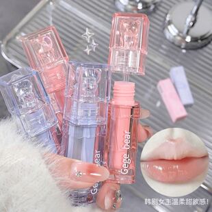 Gege bear Gogo Little Bear Water Light Light Glue Увлажняющий Водонепроницаемый и не легко окунуться в чашку осенью и зимой белый блеск для губ