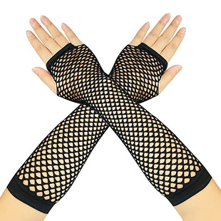 Factory wholesale long fishing net gloves mesh gloves ladies punk multi-color nightclub sexy performance gloves