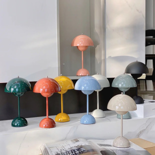 Cross-Border Flower Bud Table Lamp Bedroom Bedside High-End Medieval Retro Everlasting Lamp Wedding Lamp Cream Mushroom Atmosphere Table Lamp