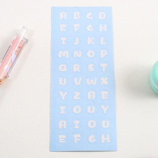 In stock ins style Cream Body English letters goo card stickers girl heart hand account DIY material stickers wholesale