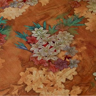 New Chinese cotton-padded jacket fabric suede inkjet digital printing fabric