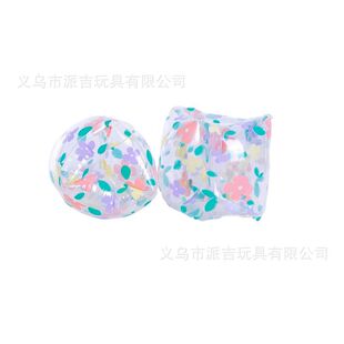 Cross-border children's swimming ring thickened anti-rollover floral swimming ring children's arm ring water sleeve beach ball factory wholesale