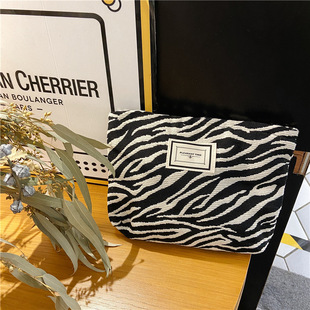 13314 South Korea fashion leopard print pattern cosmetic bag women's clutch canvas convenient wash storage bag wholesale