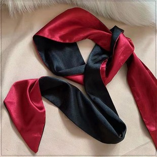 SM Silk Sex Game Supplies Ribbon Bundled Satin Eye Mask Tying Hand Flirting Blindfold Silky Accessories