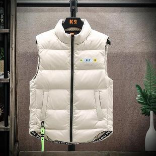 Down jacket men's 2023 new white duck down coat youth ins Korean fashion outerwear vest men