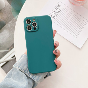 Solid color thickened TPU for Apple 12Promax mobile phone case fine hole eye protection 13max/8Plus soft case XR