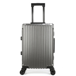 Foreign trade wholesale luggage aluminum frame 24 inch boarding box large capacity universal wheel combination lock multi-function trolley case