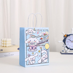 Cross Border Party Gift Gift Bag Sanrio Printed Tote Shopping Bag Cartoon Kraft Paper Bag Wholesale