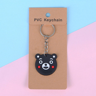 Cartoon three-dimensional advertising gifts soft rubber key chain color printing student schoolbag jewelry PVC silicone pendant