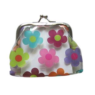 [Factory direct sales] transparent cartoon printed PVC gold-plated iron clip children's coin purse