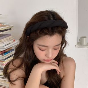 Korean version of ins twist hairband Net red 2021 new candy color Joker simple face washing headwear hairband wholesale
