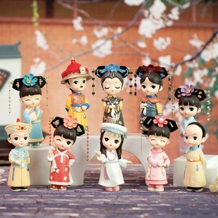 Pray for girls small lamp blind box antique girls hand-made home resin decoration ornaments girls holiday gifts wholesale