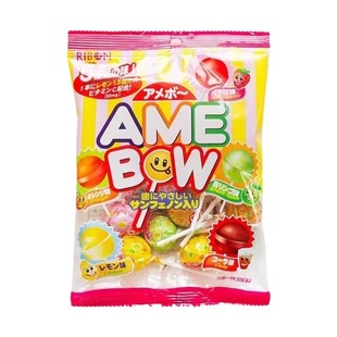 ribon Liben imported from Japan 5 kinds of fruit assorted flavor lollipop children snack candy snack 120g