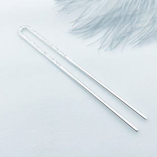 Copper wire U-shaped bamboo hair pin DIY antique Han clothing headdress step electrophoresis electroplating hair accessories seven sages jewelry factory