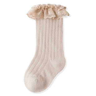 2023 baby socks summer thin mesh breathable cotton socks newborn baby loose princess lace children