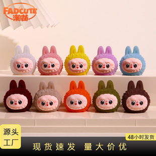 Flocked Fabric Resin Cute Doll Small Ornaments Live Blind Bag Blind Box Decorations Office Desktop Ornaments