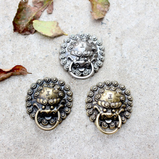 Handmade leather hat bag clothing bag cloth buckle Chinese style retro Dragon King bite ring decorative buckle screw buckle