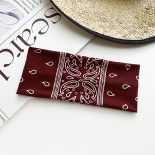 European and American Hair Band Bohemian Cashew Yoga Sports Hair Band Antiperspirant Sweat Absorbent Stingy Cotton Headband Knot Headband