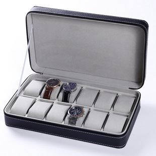 Cross-border zipper bag 12 watch box portable watch storage bag portable travel watch storage bag