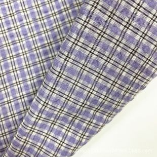 Bubble Lattice Spring and Summer Thin Shirt Cloth dress Pajamas Pants Fabric Polyester Cotton Yarn-dyed Pig Cloth