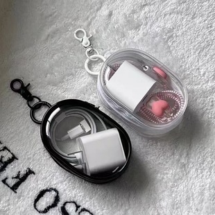 Cross-border pvc data cable storage bag travel charger multi-purpose classroom finishing portable exquisite storage bag