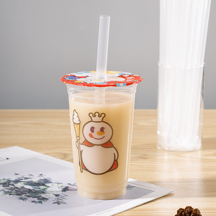 Milk tea straw disposable straw thick tube flexible plastic straw large diameter pointed straw wholesale PP Straw