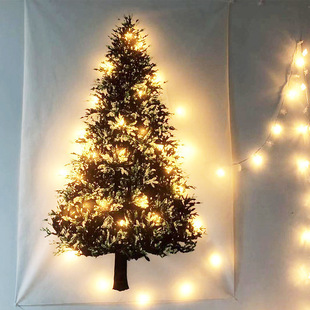 Amazon Hot Selling Christmas Tree Pine Tree Tapestry Wall Decorative Cloth Foreign Trade Small Fresh Holiday Background Cloth Simple Hanging Cloth