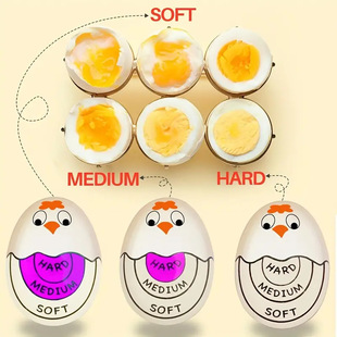 Creative egg timer half-cooked fully cooked color-changing egg cooker boiled egg observation reminder