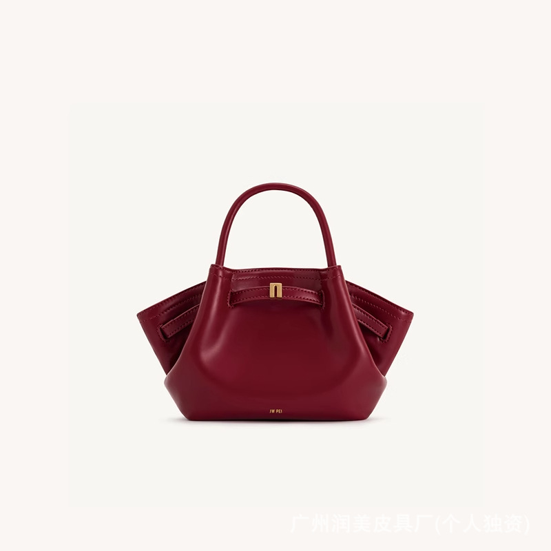JWPEI dumpling bag, suede tote bag, niche design, shoulder bag, underarm bag, commuter genuine leather crossbody bag.