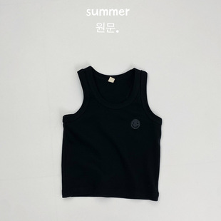 Cross-border Children's Vest Class A Summer Thin Baby's I-shaped Vest Small and Medium-sized Children's Round Neck Pure Cotton Sleeveless Top Fashionable