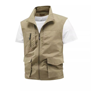 Casual Cross-Border Advertising Group Vest Customized Logo Large Size Enterprise Logistics Company Work Clothes Outdoor Vest
