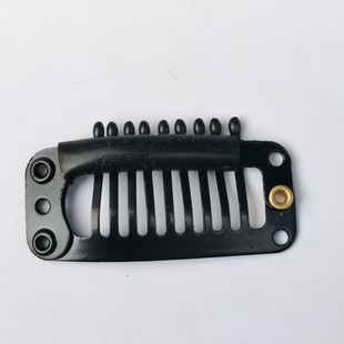 Factory direct 9-tooth clip 3.2cm water drop type piece hair reissue block clip elastic wig BB clip accessories