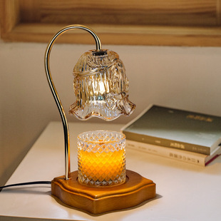 French Romantic Marble lily of the valley Fused Wax Lamp Timing Dimmable Bedside Non-fire Aromatherapy Lamp Table Lamp Birthday Gift
