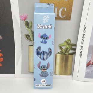 Cute Cartoon Stilwell HB Pencil Blue Rabbit 12 Pack Color Box Painting Pencil Stationery Prizes Stroke Brush