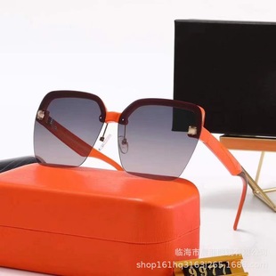 New Women's Polarized Sunglasses Half-frame Sunglasses Driving Glasses Men's and Women's Couples Fashionable Sunglasses Korean-style Large-frame Glasses